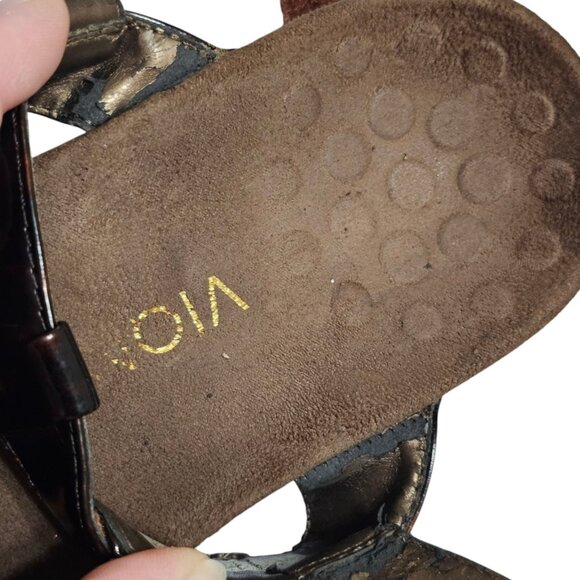 Vionic Women’s Amber Sandals Brown Tortoise Shell Size 8 Strappy - READ - Picture 8 of 12